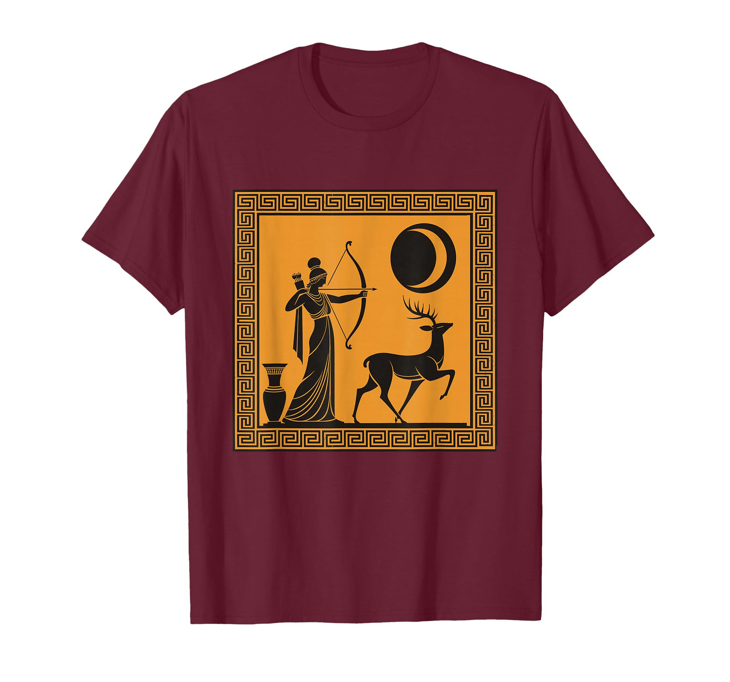 Artemis Moon Goddess Greek Mythology Ancient Art T-Shirt