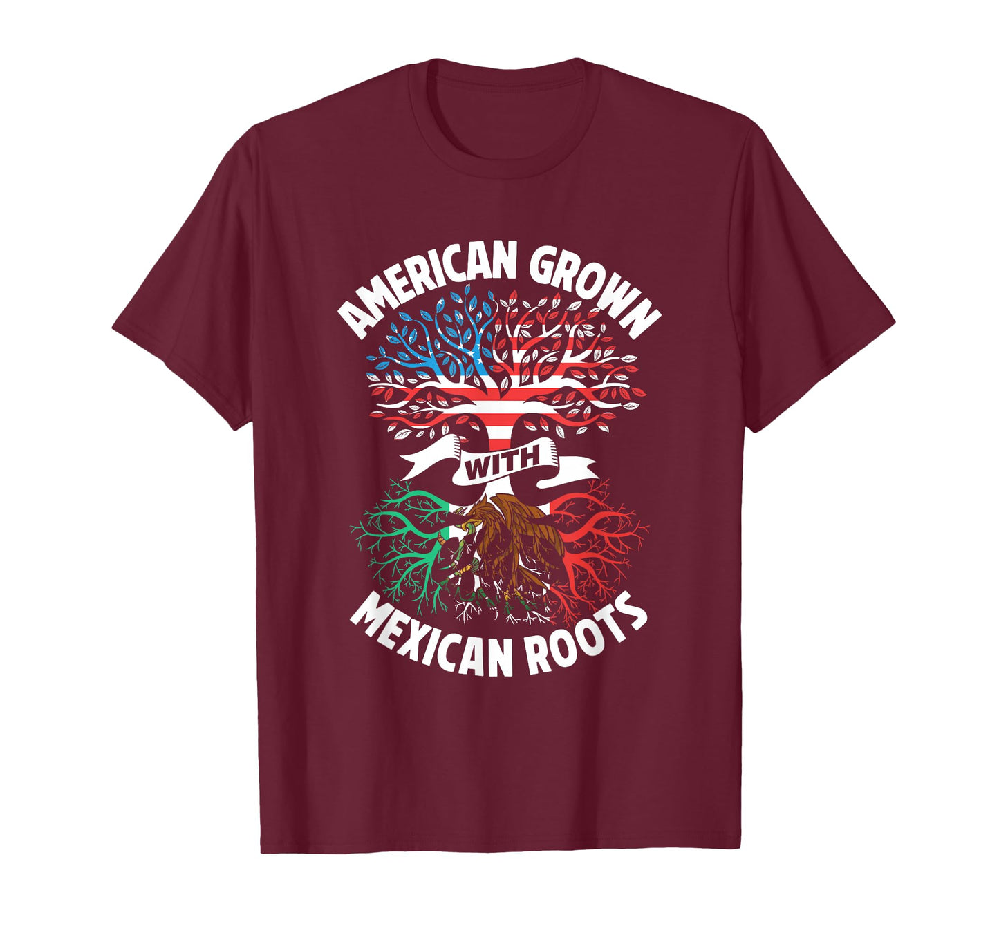 American Grown with Mexican Roots Mexico Us Mexican American T-Shirt
