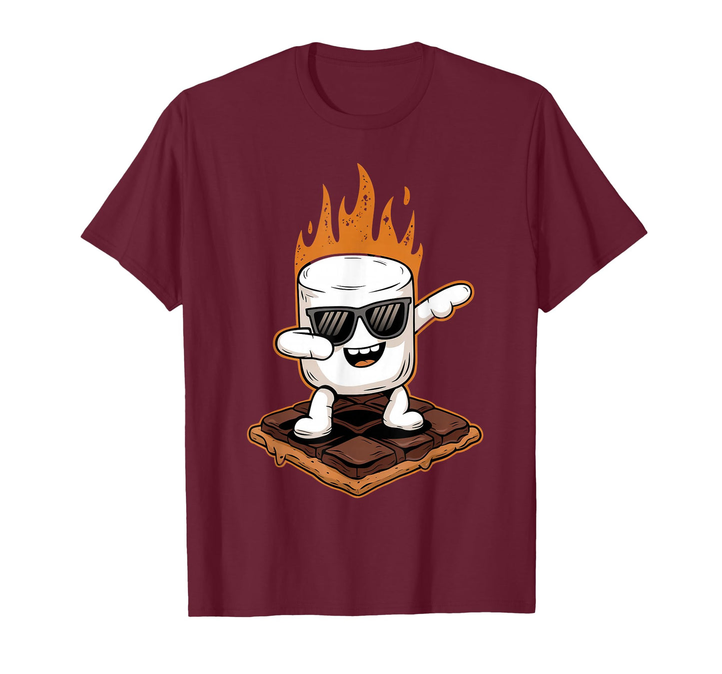 Dabbing Marshmallow Camping Smores Kawaii S'Mores T-Shirt