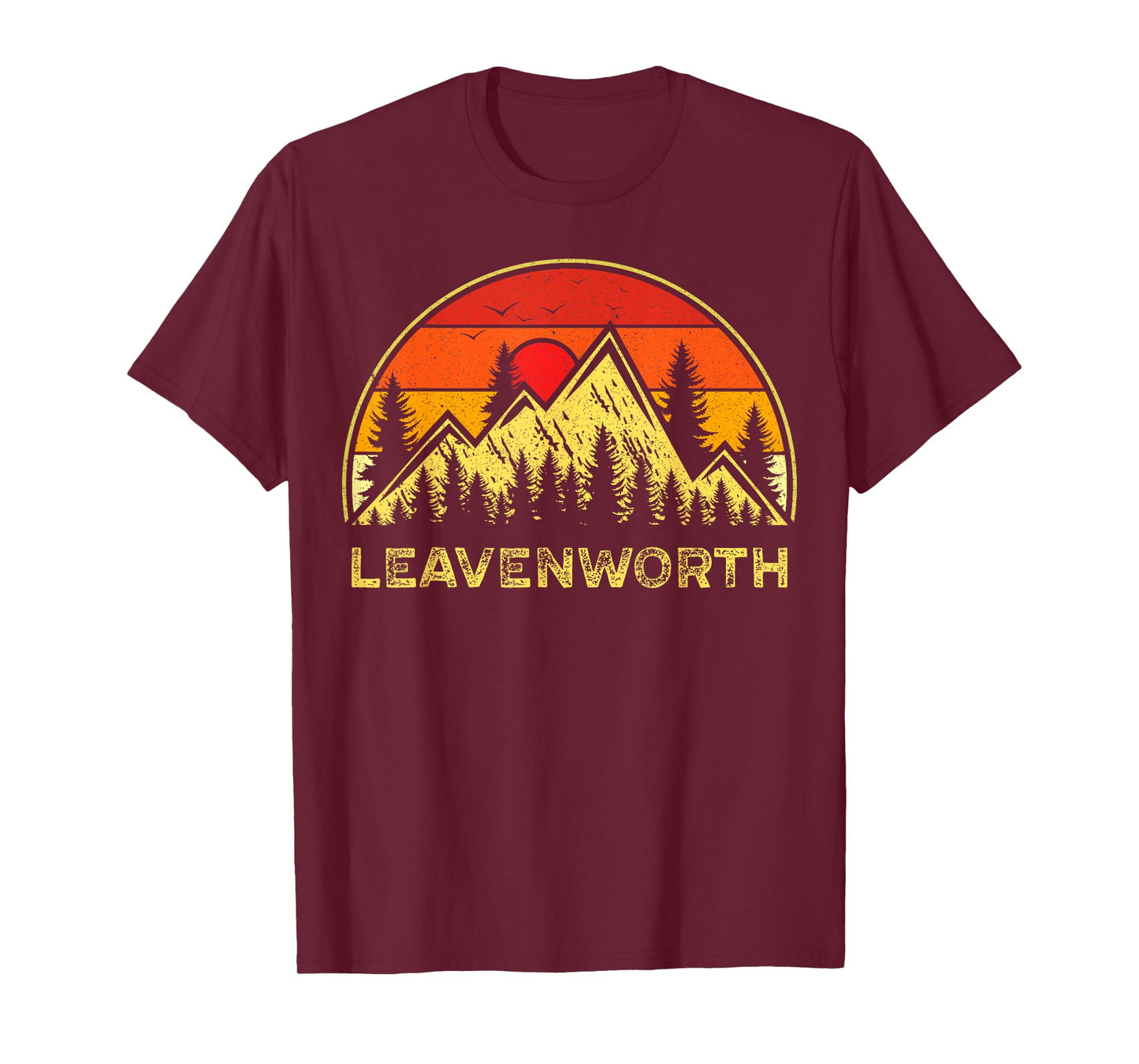 Vintage Leavenworth Washington WA Mountains Hiking Souvenirs T-Shirt