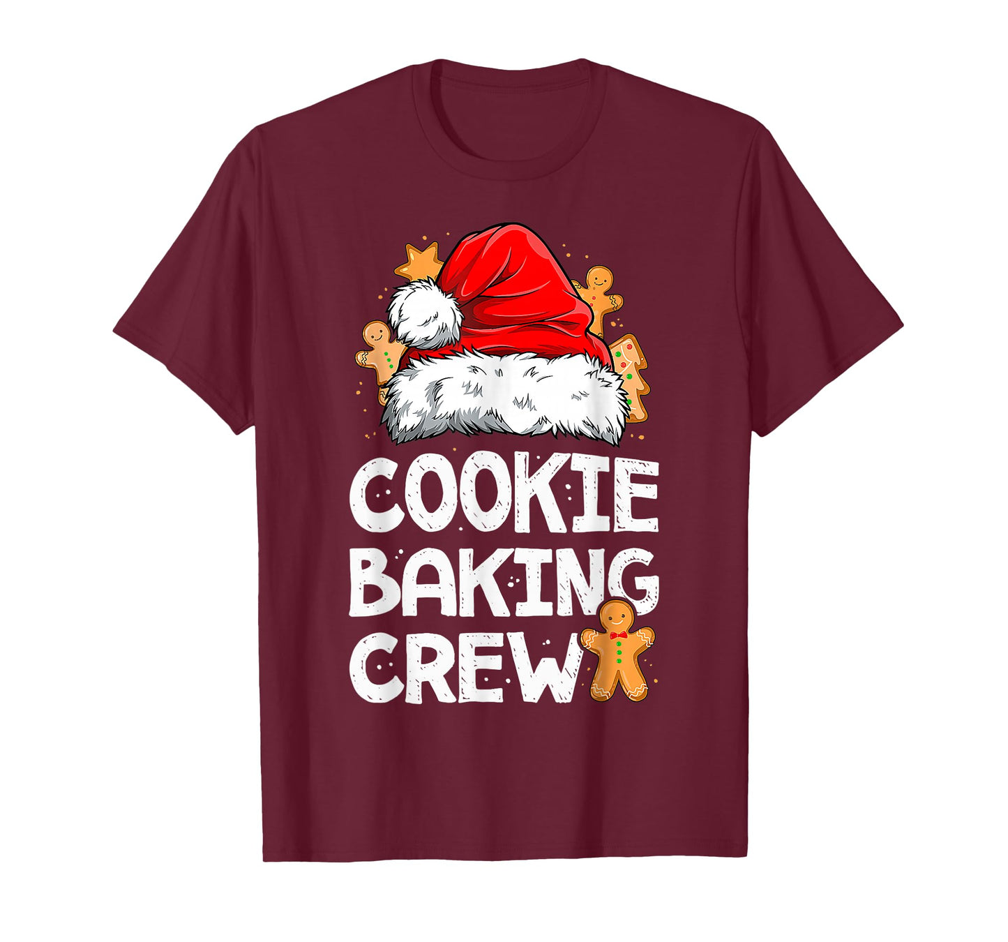 Cookie Baking Crew Funny Christmas Lights Santa Baker Cookie T-Shirt