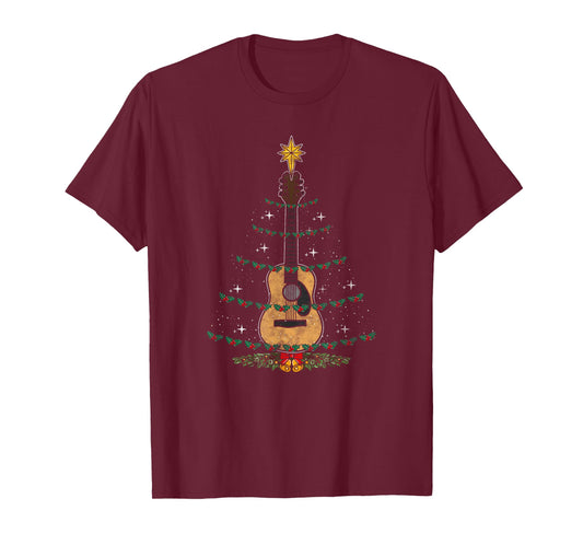 Christmas Guitar - Xmas Lights Guitarist T-Shirt