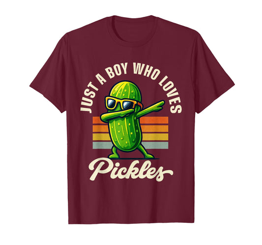 Just a Boy Who Loves Pickles Pickle Teen Boys Toddler Kid T-Shirt