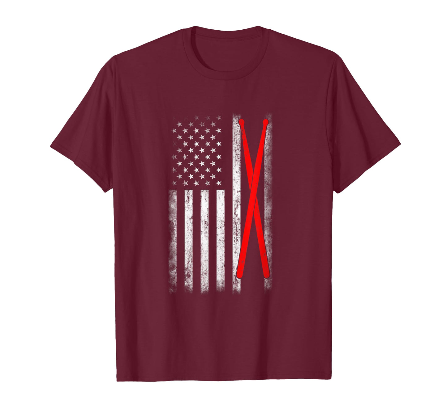 USA Flag 4th Of July Drum Sticks T-Shirt for Women Kids Men