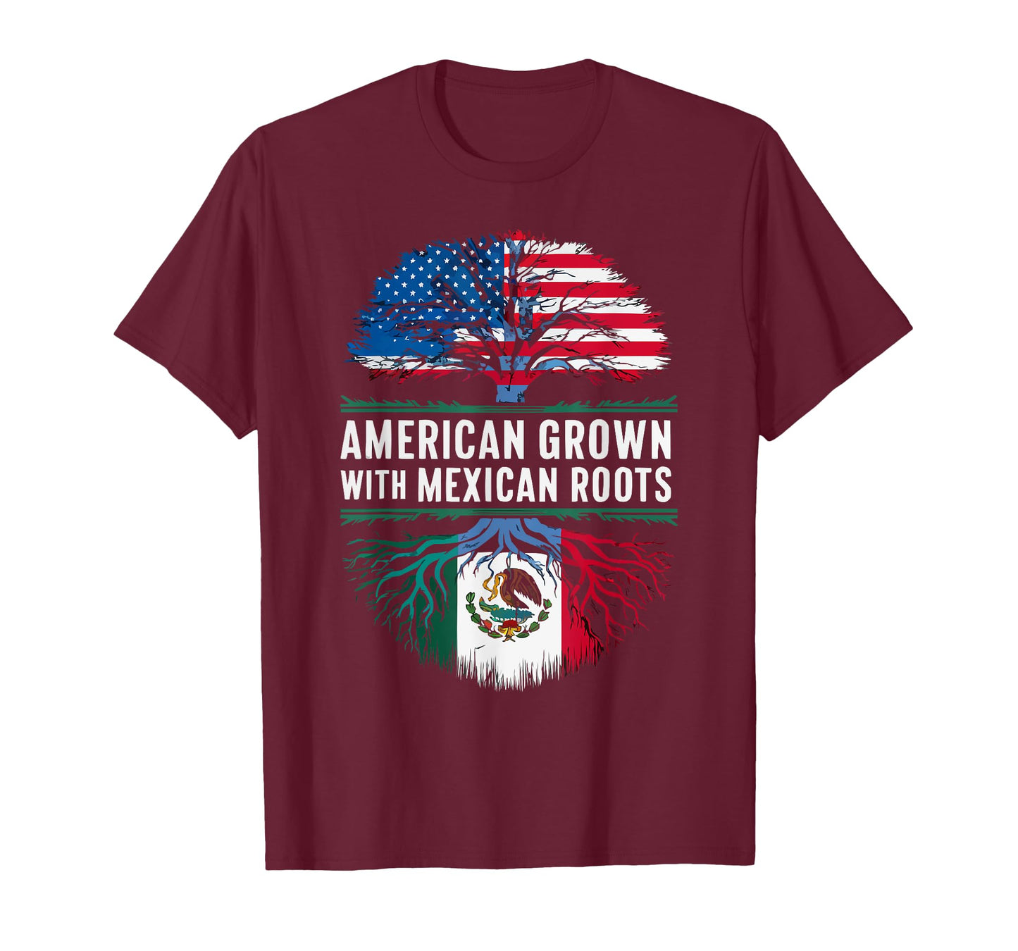 Half Mexican Half American USA Flag Mexico America T-Shirt
