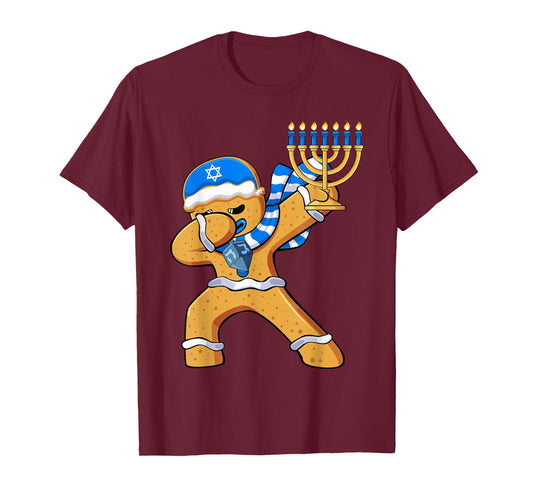 Hanukkah Dabbing Jewish Gingerbread Man T-Shirt