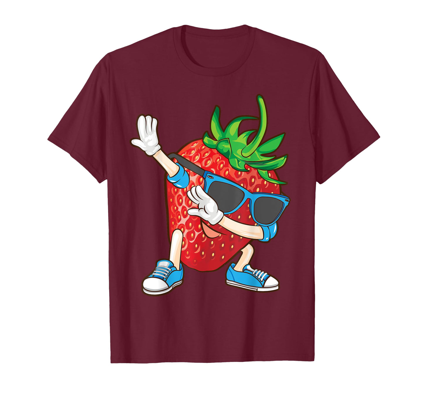 Cool Dabbing Strawberry | Funny Love Dancer Sweet Fruit Gift T-Shirt