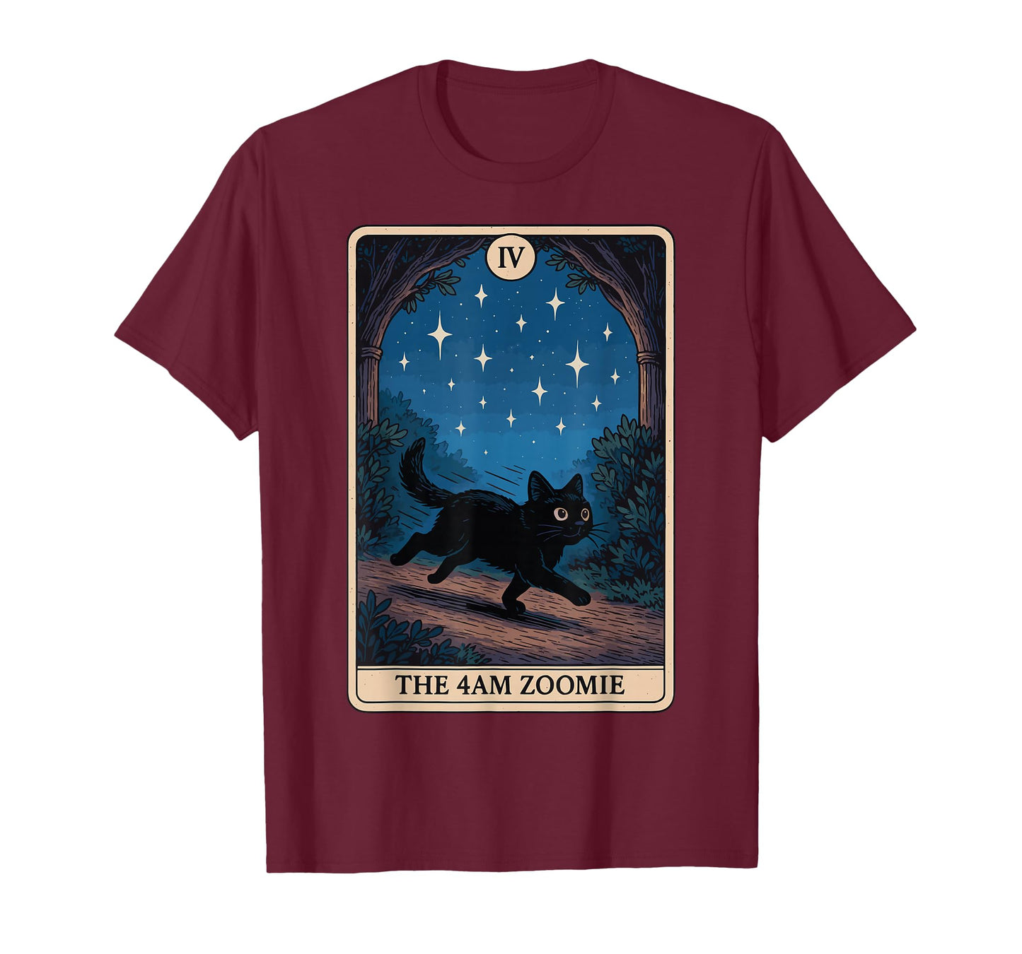 The 4AM Zoomie Cat Tarot Card T-Shirt