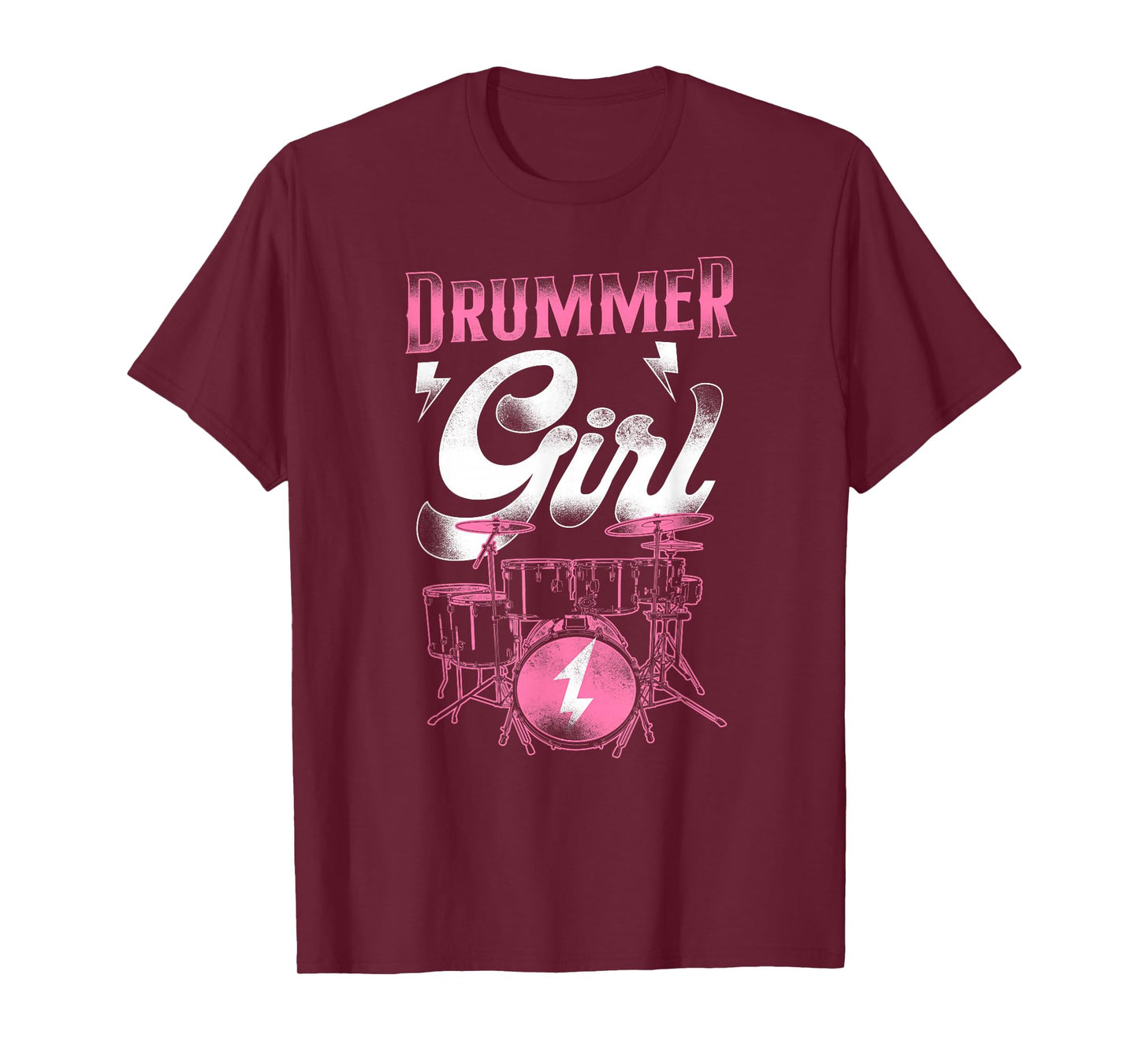 Drummer Drum Set Vintage Drummer Girl T-Shirt