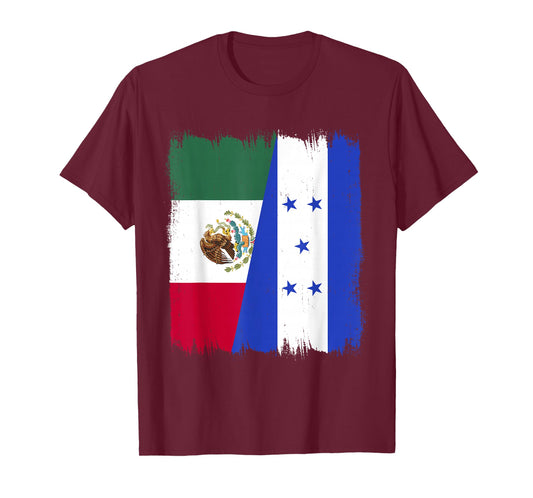Mexico Honduras Flag Mexican Hondurian Roots Wear T-Shirt