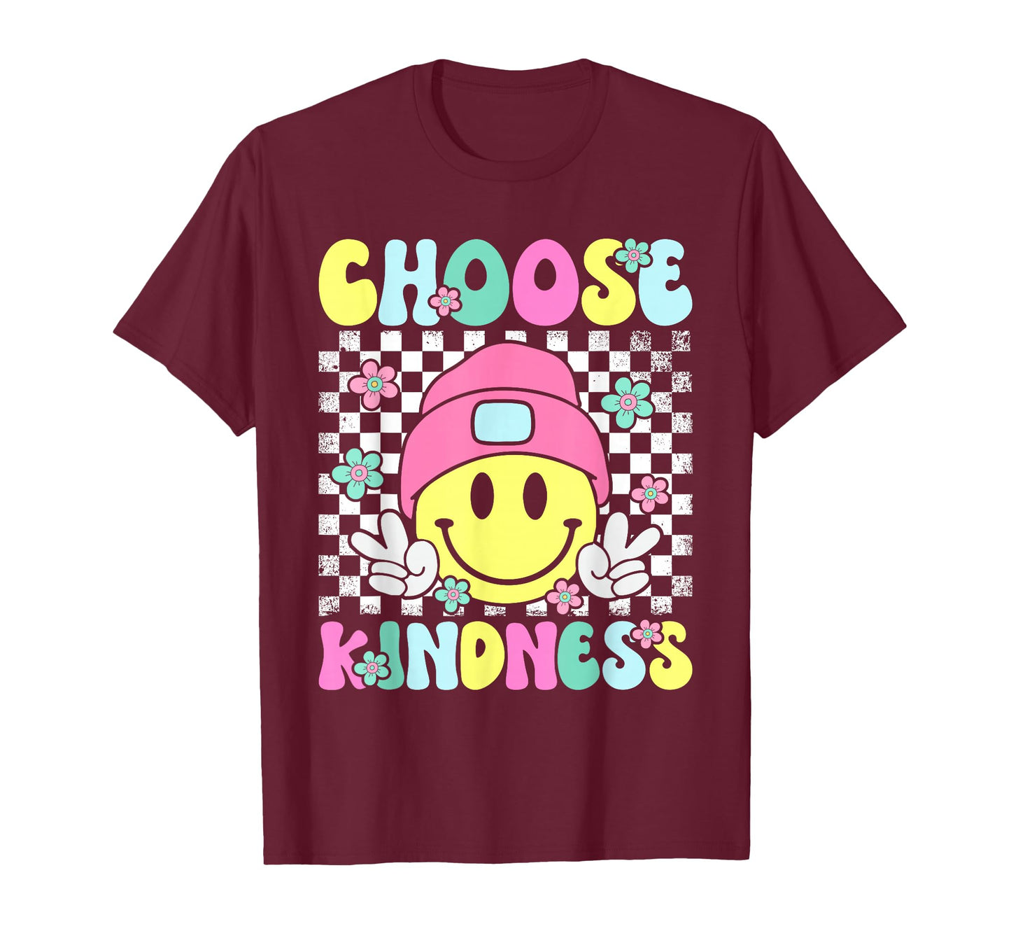 Choose Kindness Groovy Be Kind Inspirational Women Kids T-Shirt