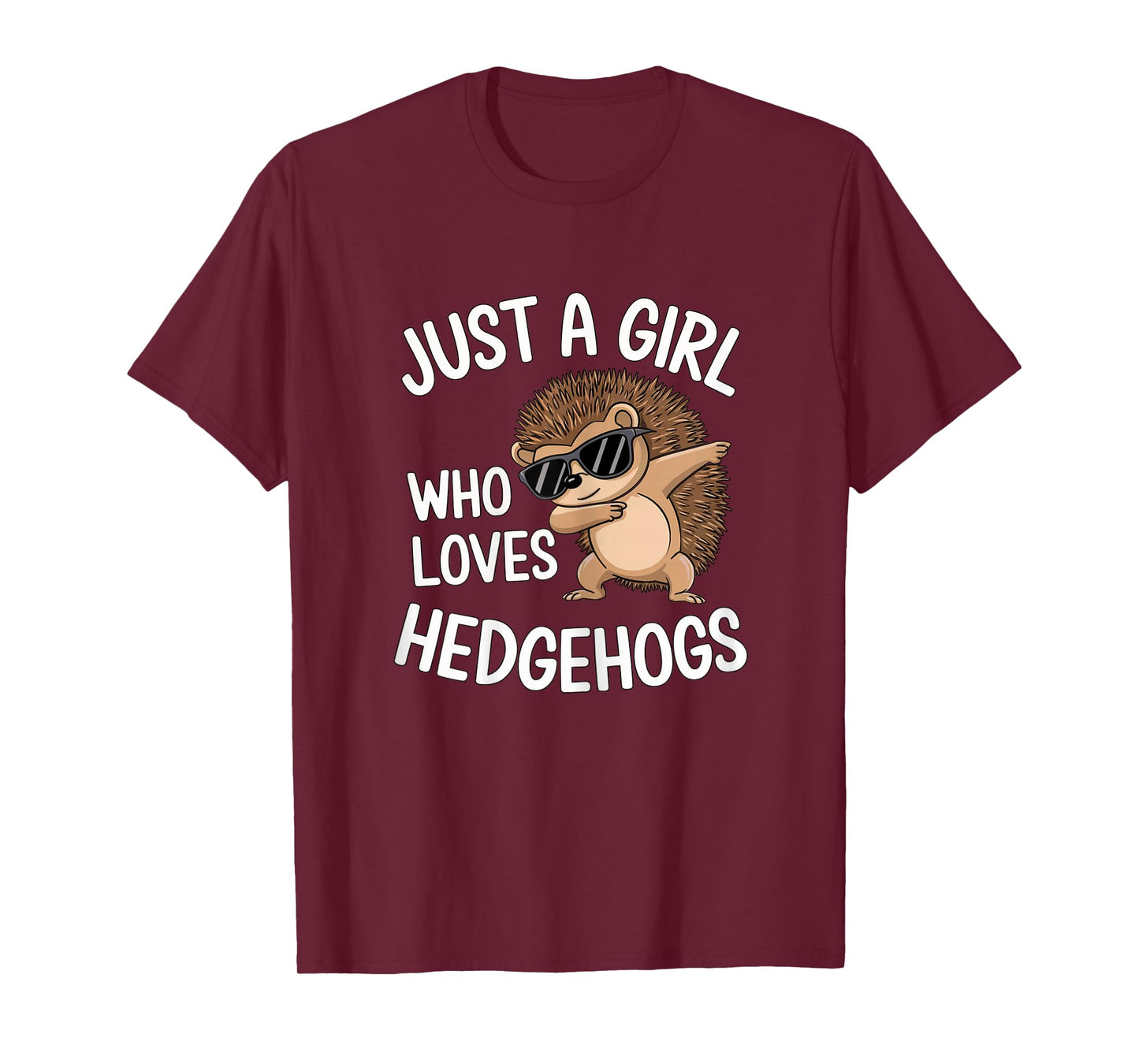Just a Girl Who Loves Hedgehogs Cute Dabbing Hedgehog Girl T-Shirt