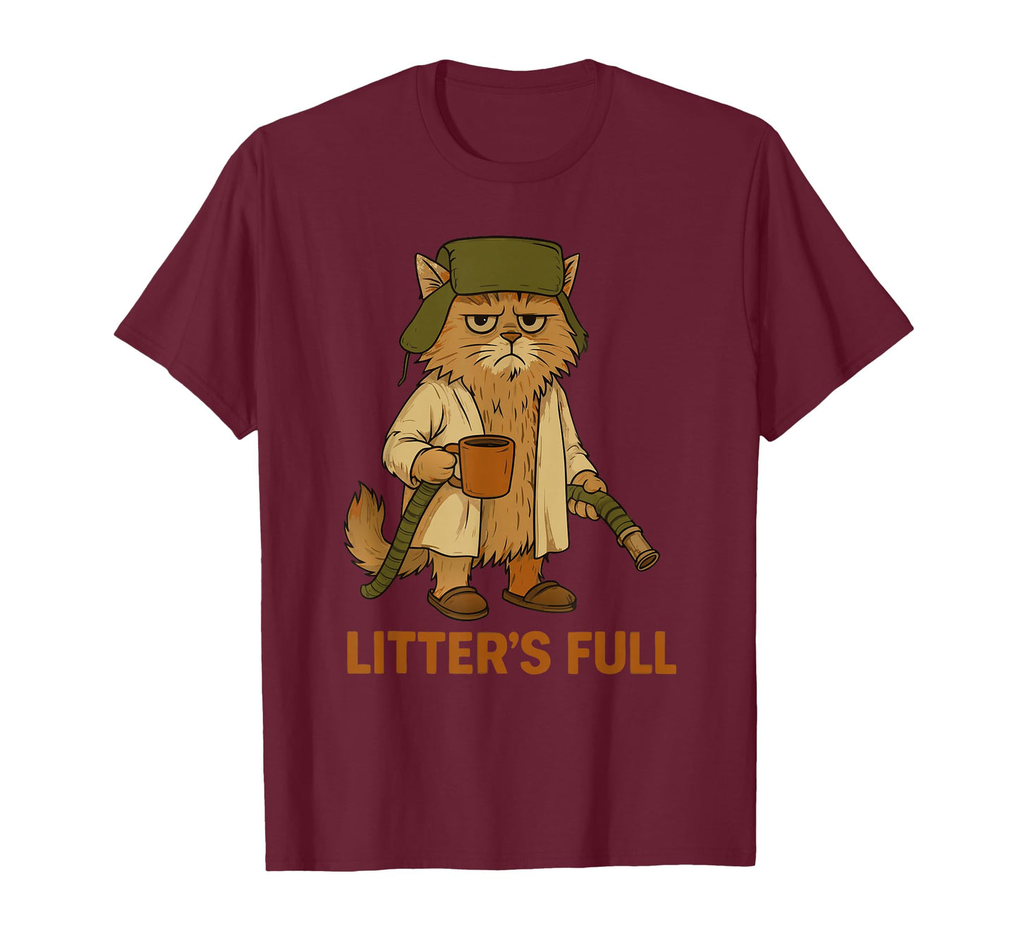 Litter’s Full Funny Cat Lovers Christmas Xmas T-Shirt