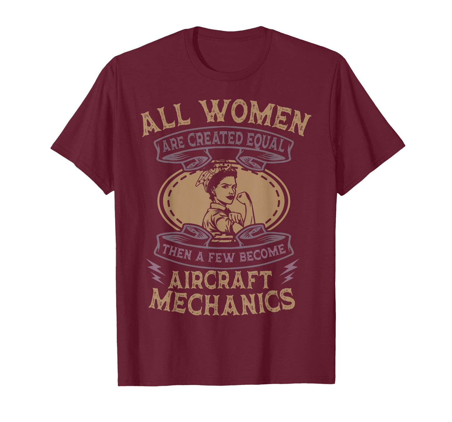 Aircraft Mechanic Airplane Aviation Maintenance Tech Woman T-Shirt