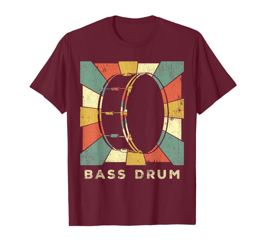 Vintage Bass Drum Player Music Retro Gift T-Shirt