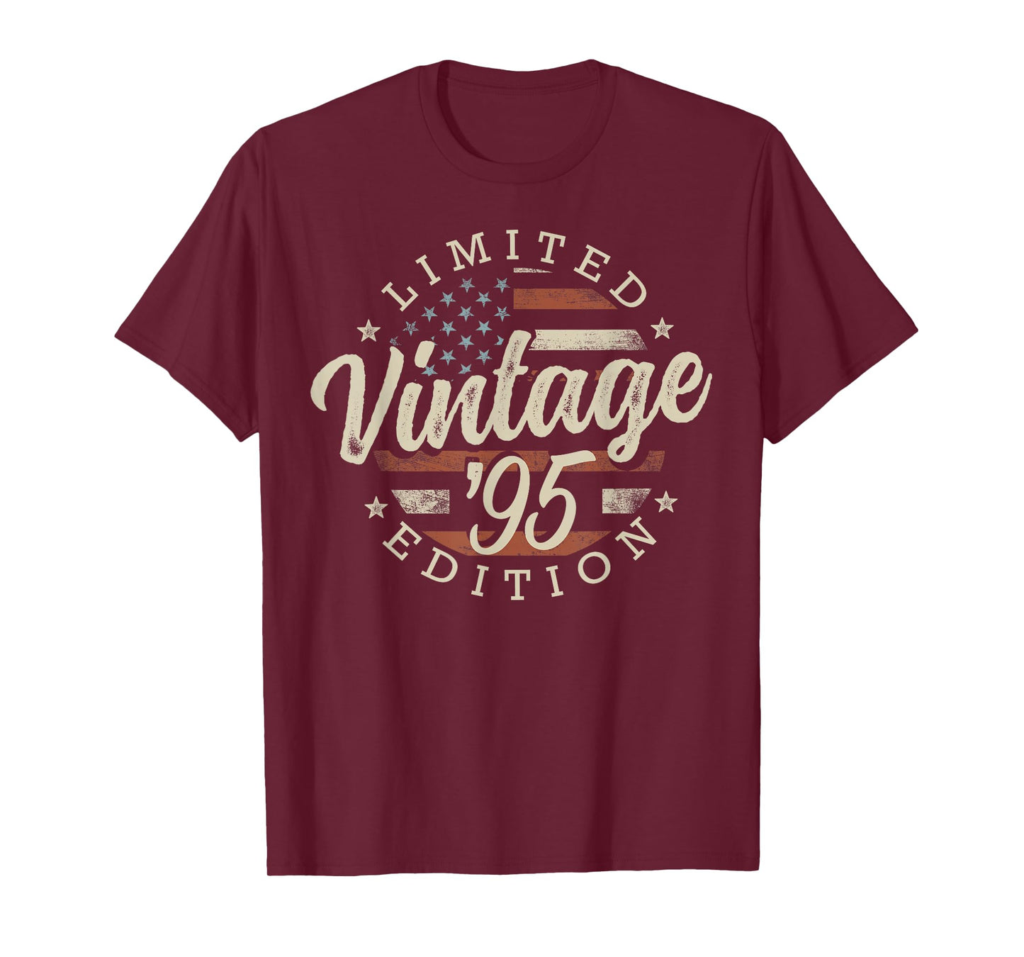 Vintage 1995 Limited Edition USA Flag 30th Birthday T-Shirt