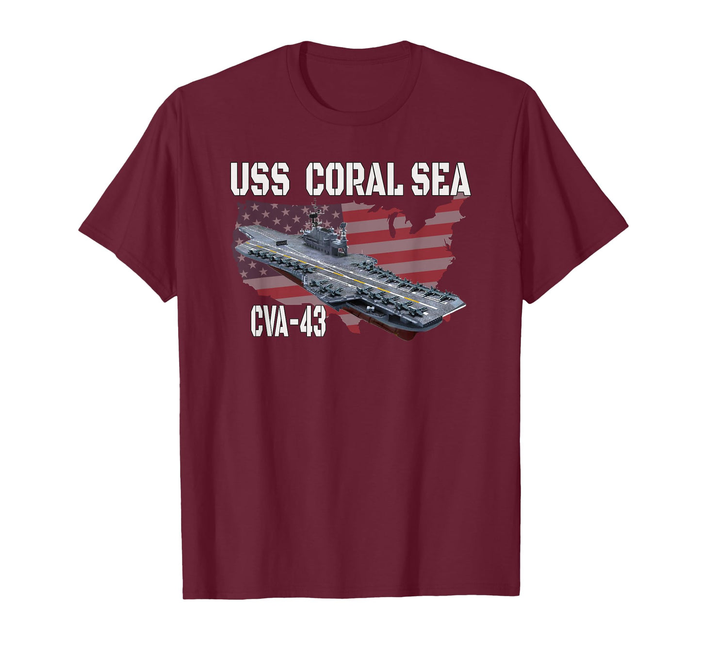 USS Coral Sea CVA-43 Aircraft Carrier Veterans Day T-Shirt