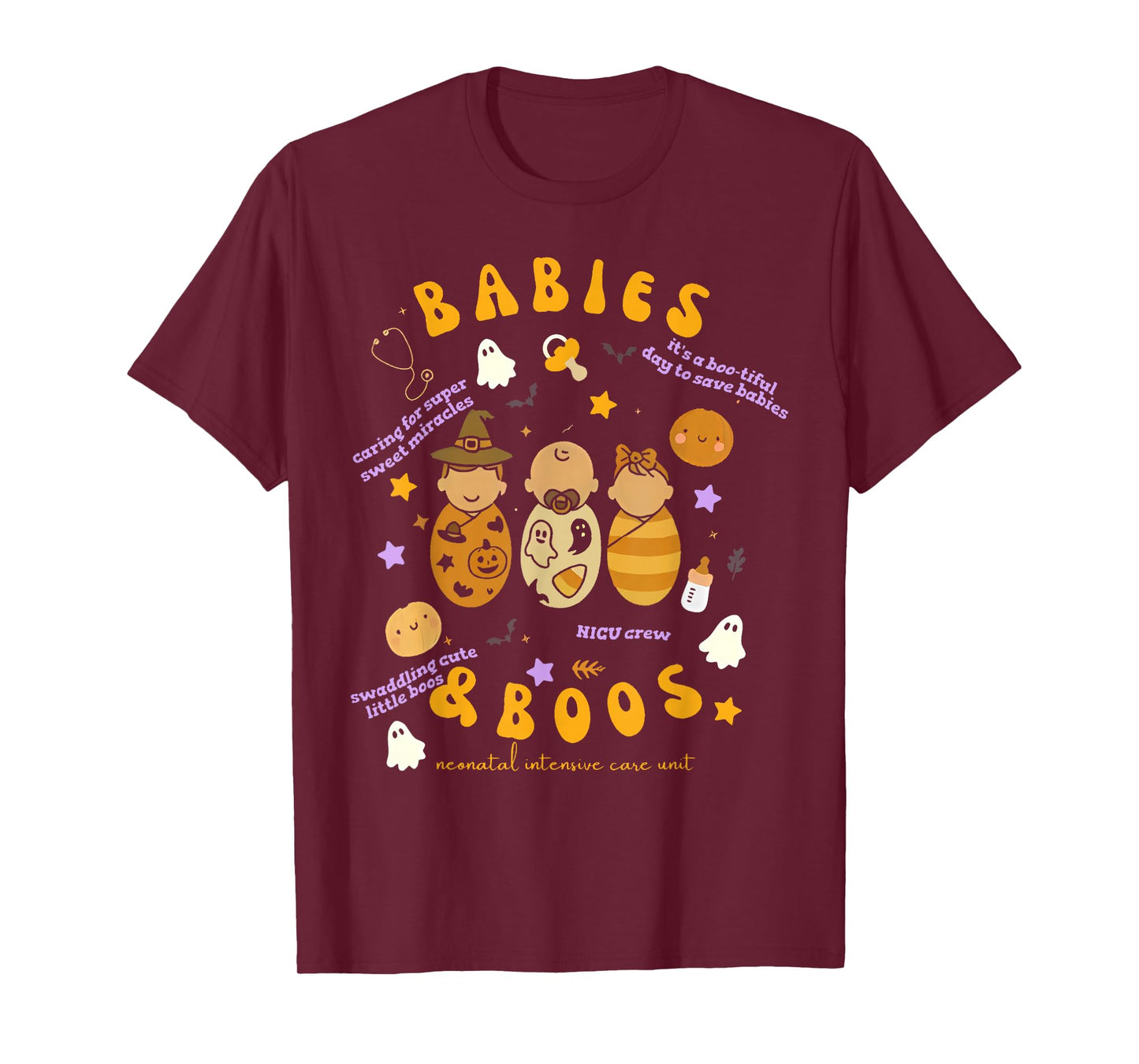 Babies Boos Halloween Nicu Nurse Halloween T-Shirt