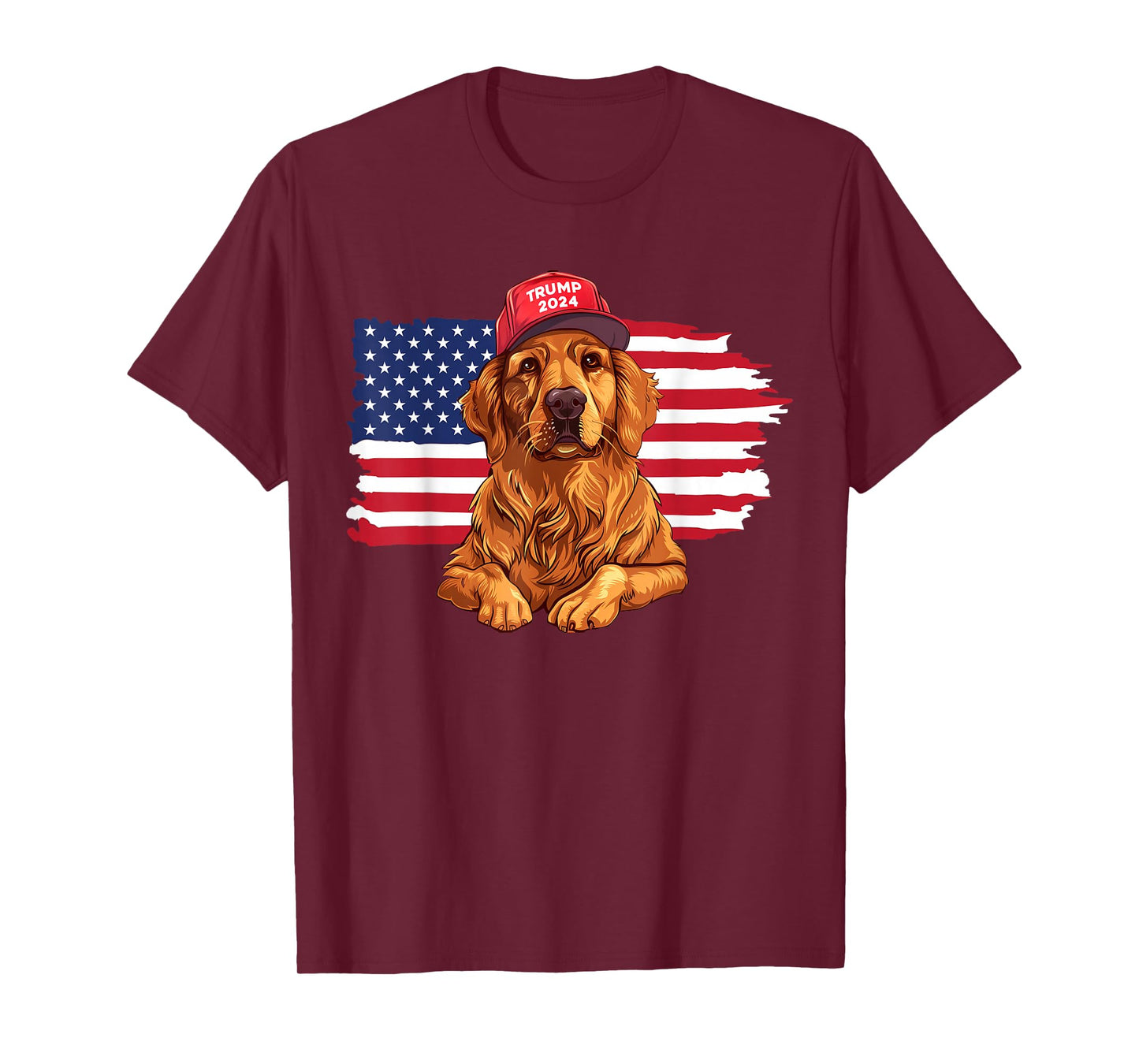 Trump 2024 Dog Dogs Golden Retriever Donald Trump 2024 T-Shirt