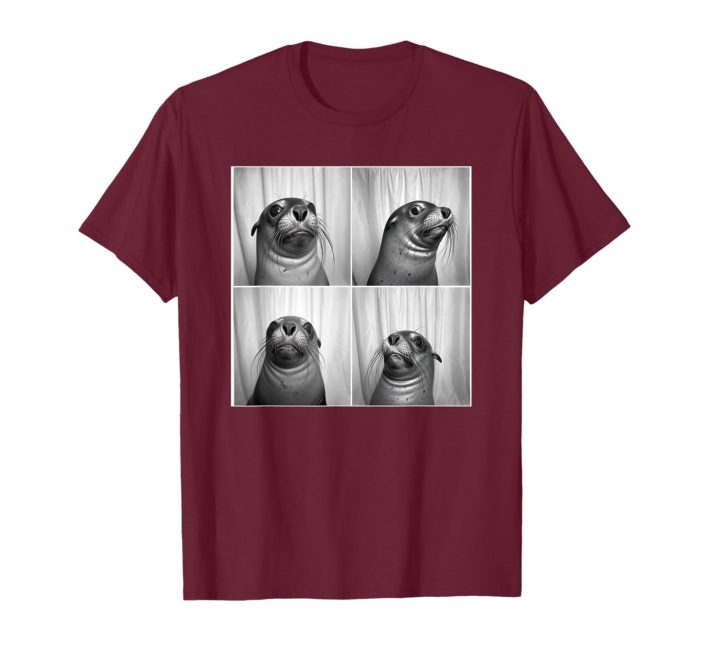 Cute Seal Pup Face Portrait Unique Sea Animal Photobooth T-Shirt
