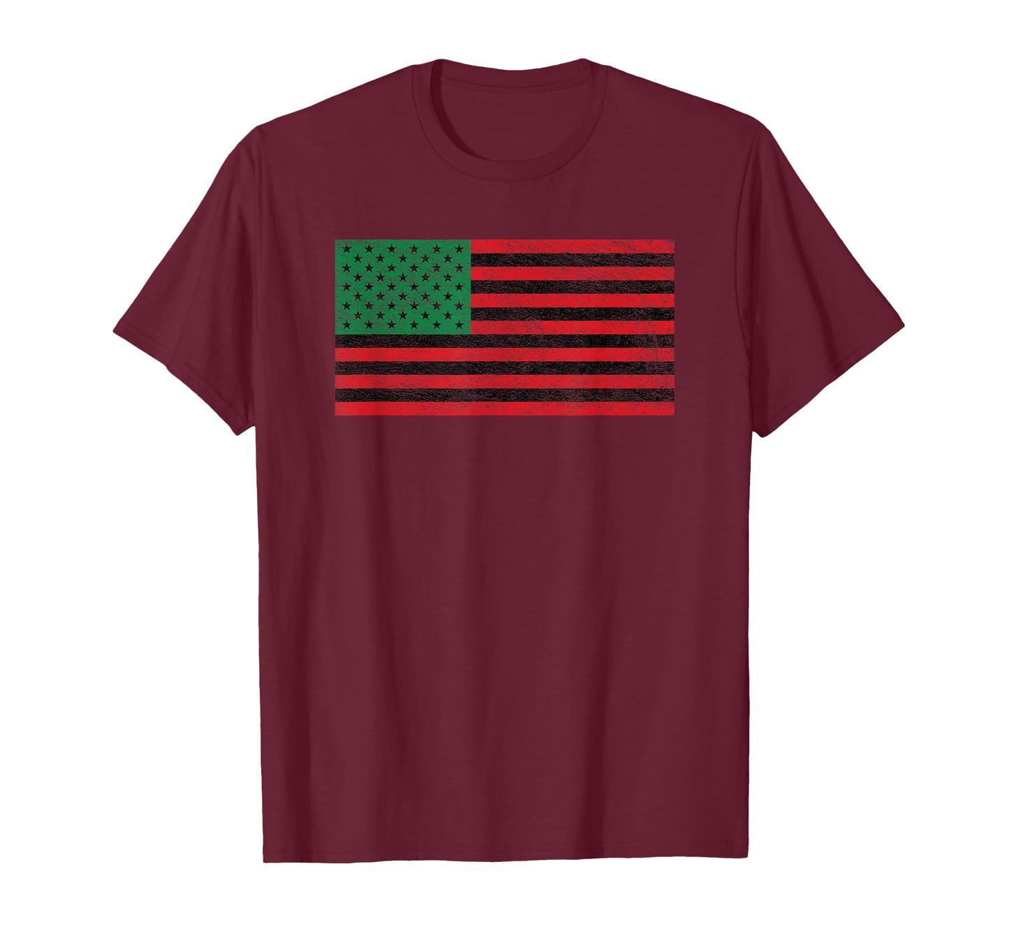 PAN AFRICAN USA AMERICAN FLAG BLACK LIBERATION PRIDE T-Shirt