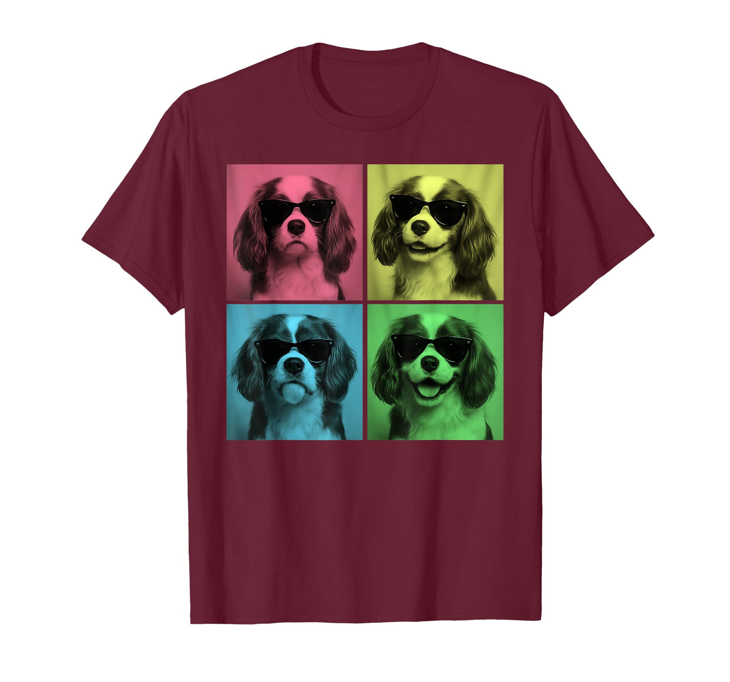 Cavalier King Charles Spaniel Dog Pop Art Funny Photo Booth T-Shirt