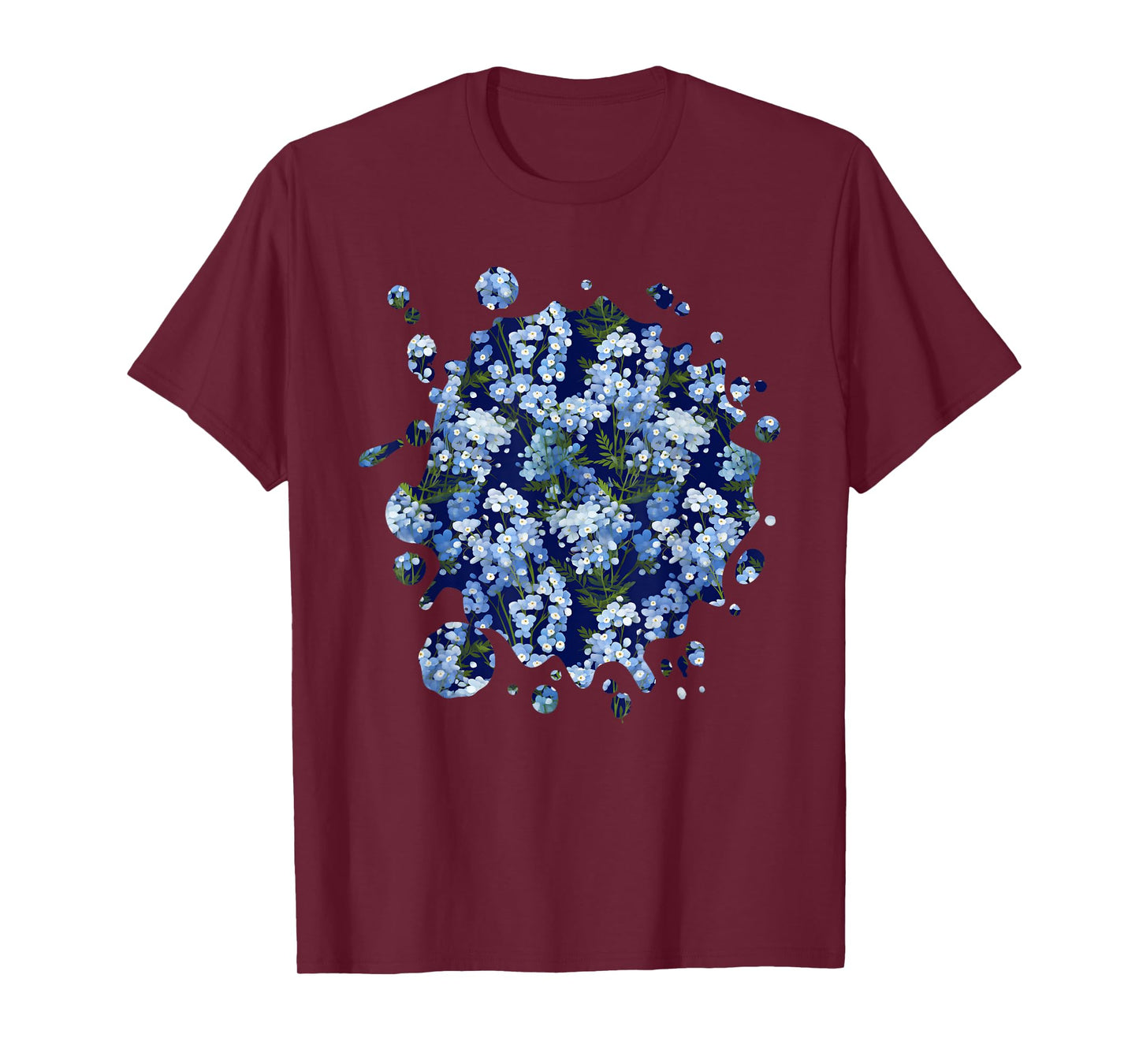 Cute Forget-Me-Not Inspired Flower Plant Lover Gardener T-Shirt