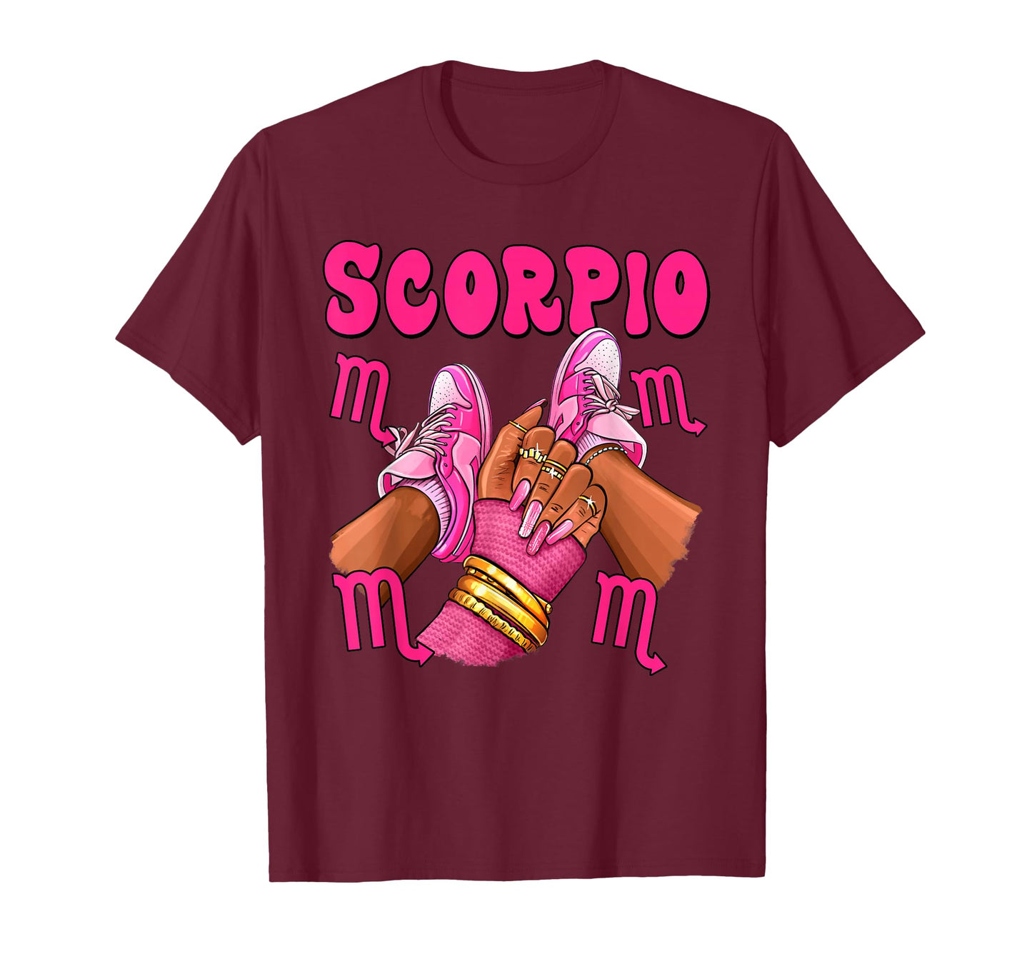 Scorpio Girl Birthday Queen Shoes Sneakers Zodiac Sign T-Shirt