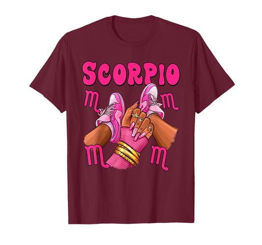 Scorpio Girl Birthday Queen Shoes Sneakers Zodiac Sign T-Shirt