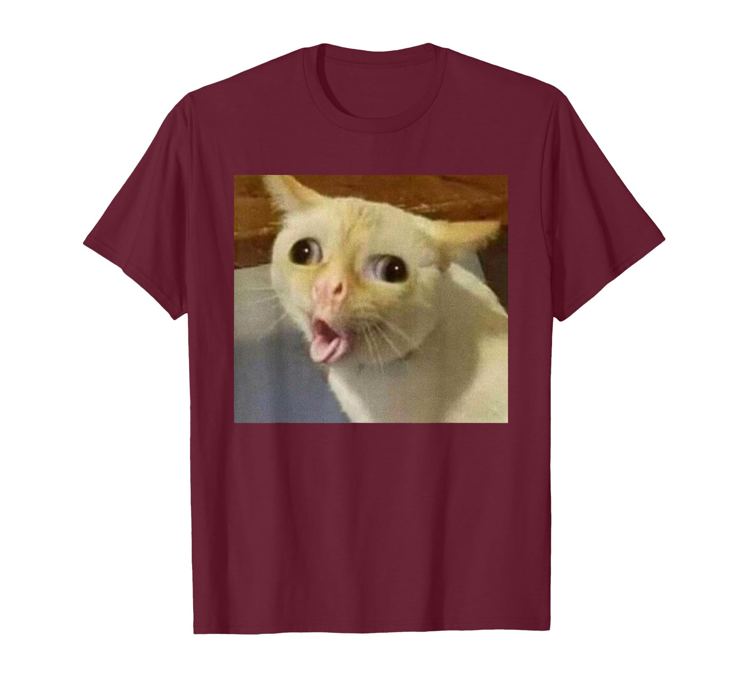 Cat Gagging Meme Funny Kitty Coughing Cat Top Iconic Meme Men Women T-Shirt