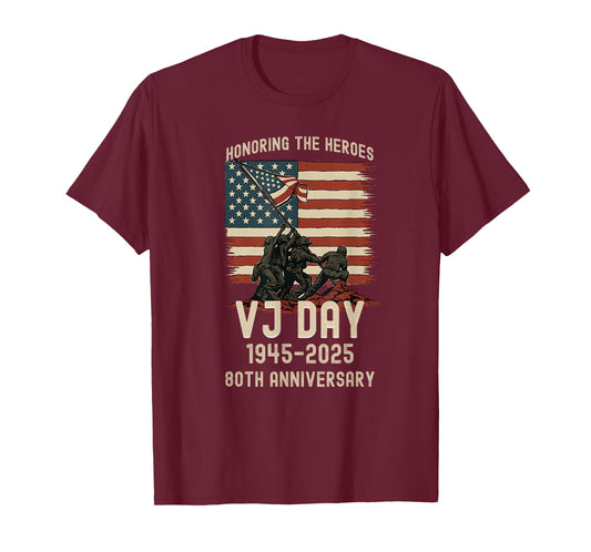 VJ Day 80th Anniversary Tribute , Honoring the Heroes WWII T-Shirt