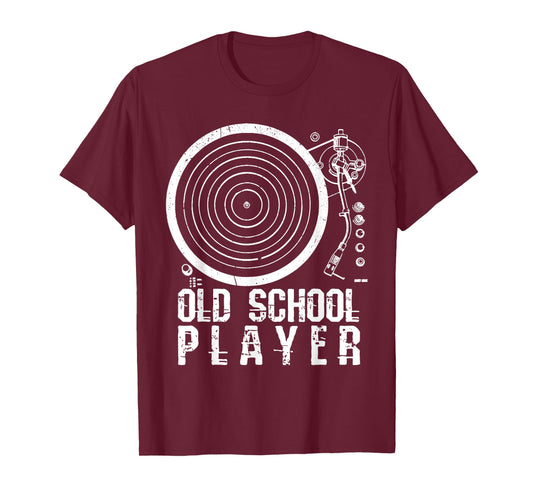 DJ Old School Player Vintage Retro Vinyl Music Gift T-Shirt