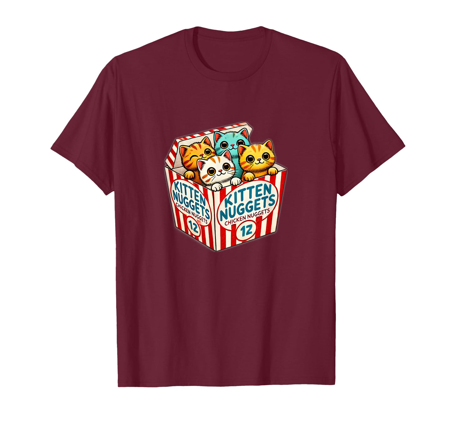 Kitten Nuggets Food Pun Cat Lover Chicken Nuggets T-Shirt