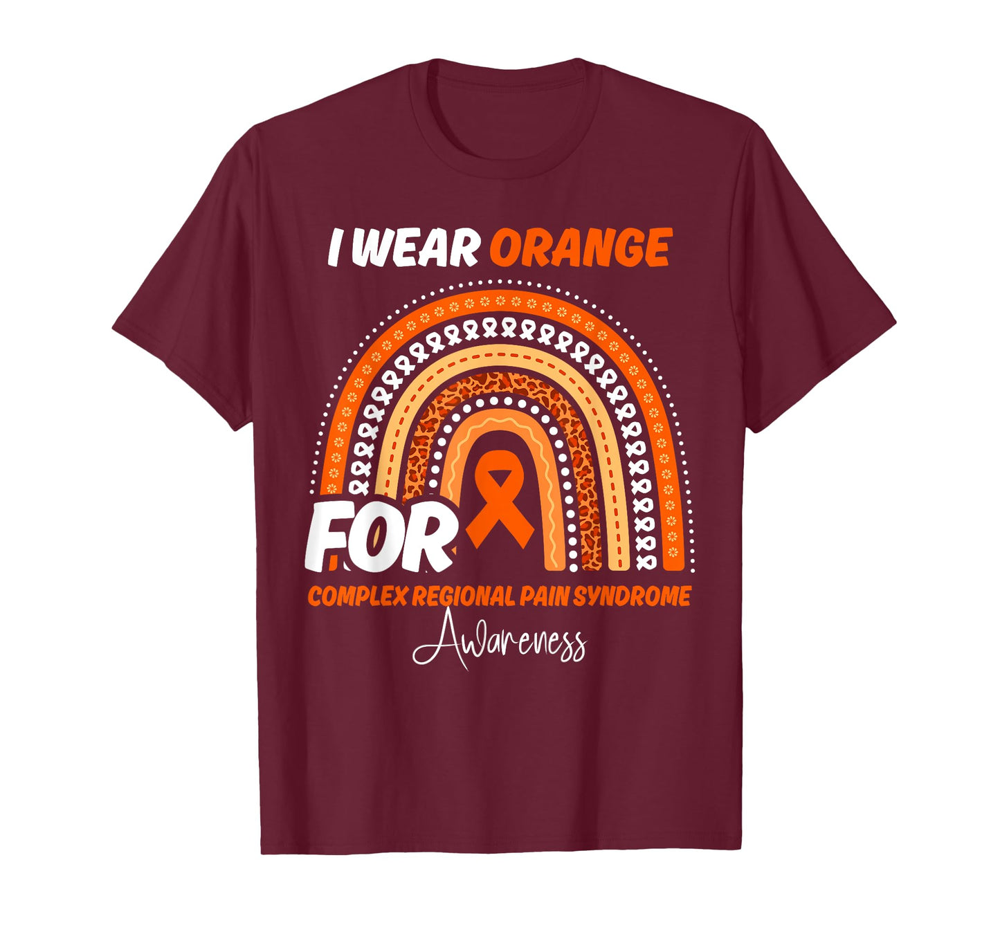 Complex Regional Pain Syndrome Awareness Month Orange Ribbon T-Shirt