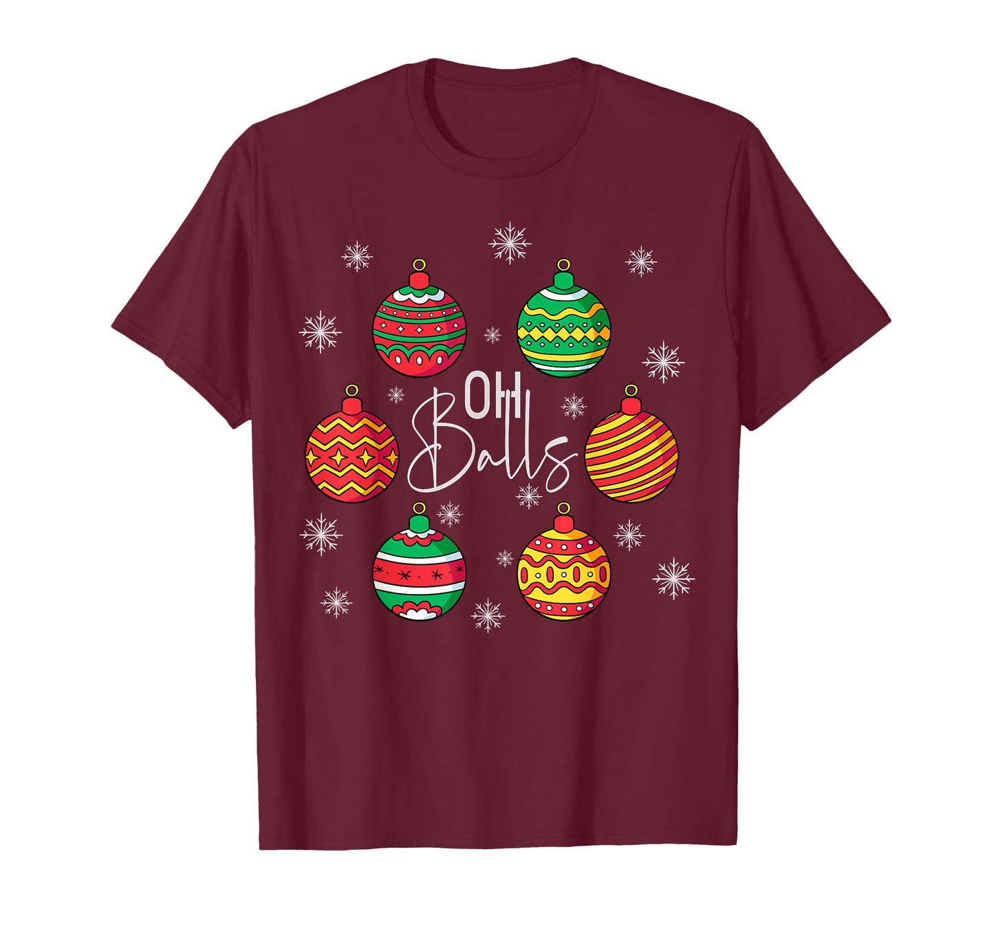 Groovy Christmas Oh Ball Christmas Holiday For Men Women T-Shirt
