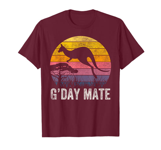 Australia G'Day Mate Shirt Funny Kangaroo Australian Symbol T-Shirt