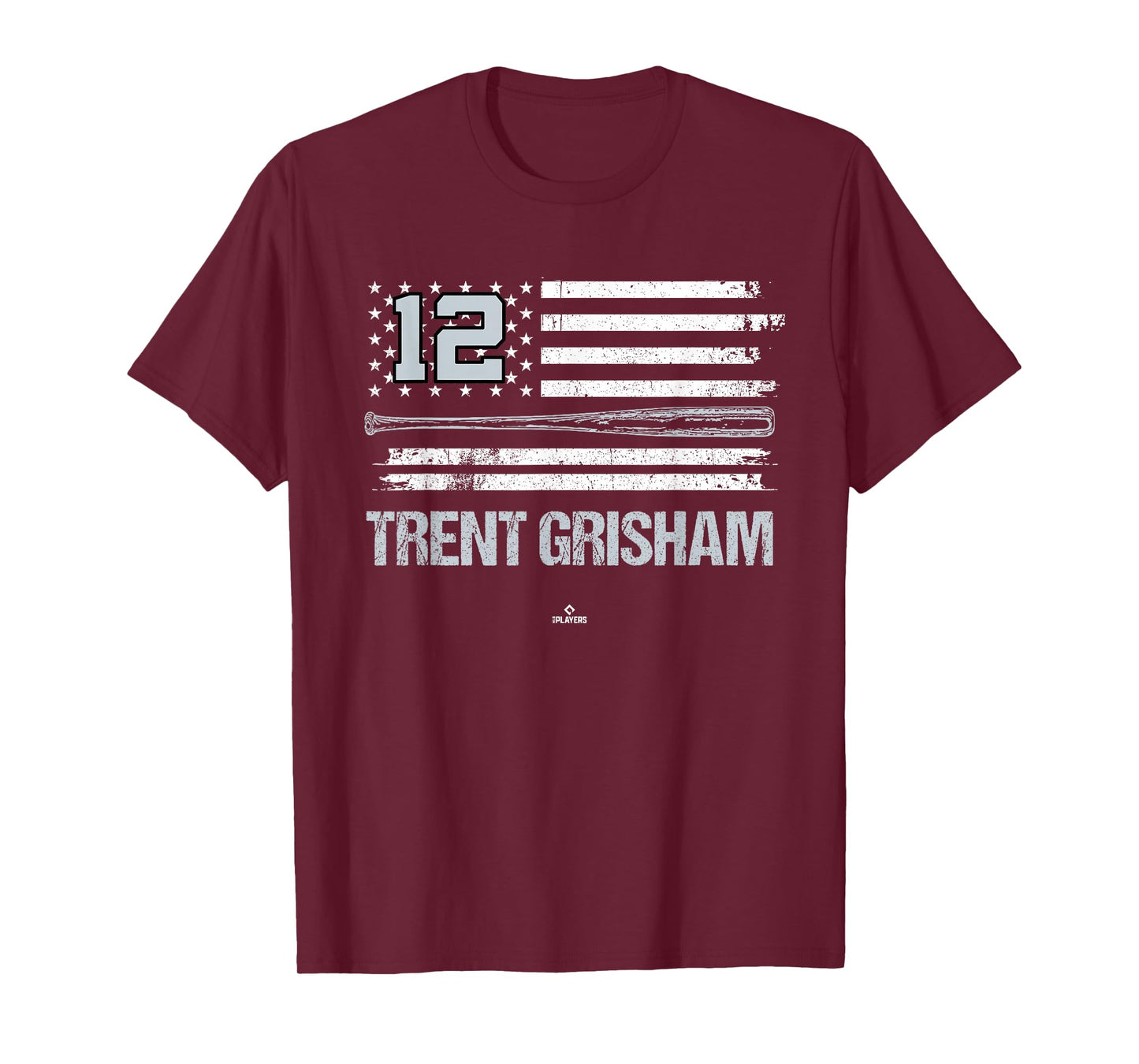 USA Flag Bat Trent Grisham New York Baseball MLBPA T-Shirt