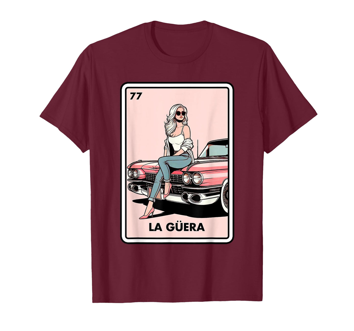 Mexican Chicana Chingona Girls La Guera Mexican Bingo Card T-Shirt