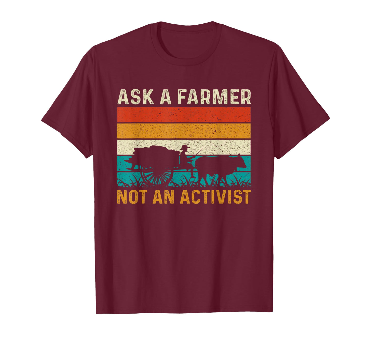Ask a Farmer Not an Activist Retro Vintage Farmer Farming T-Shirt
