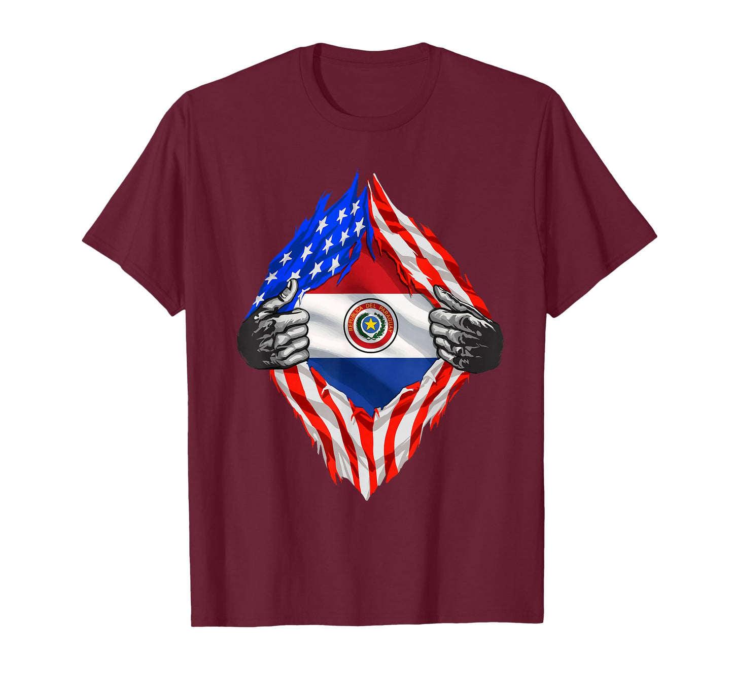 Paraguay Super American Paraguay Flag Hispanic Pride Roots T-Shirt