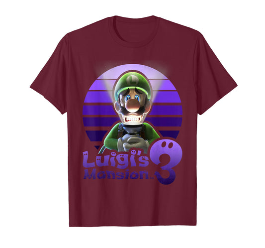 Luigi's Mansion 3 Luigi Purple Portrait T-Shirt