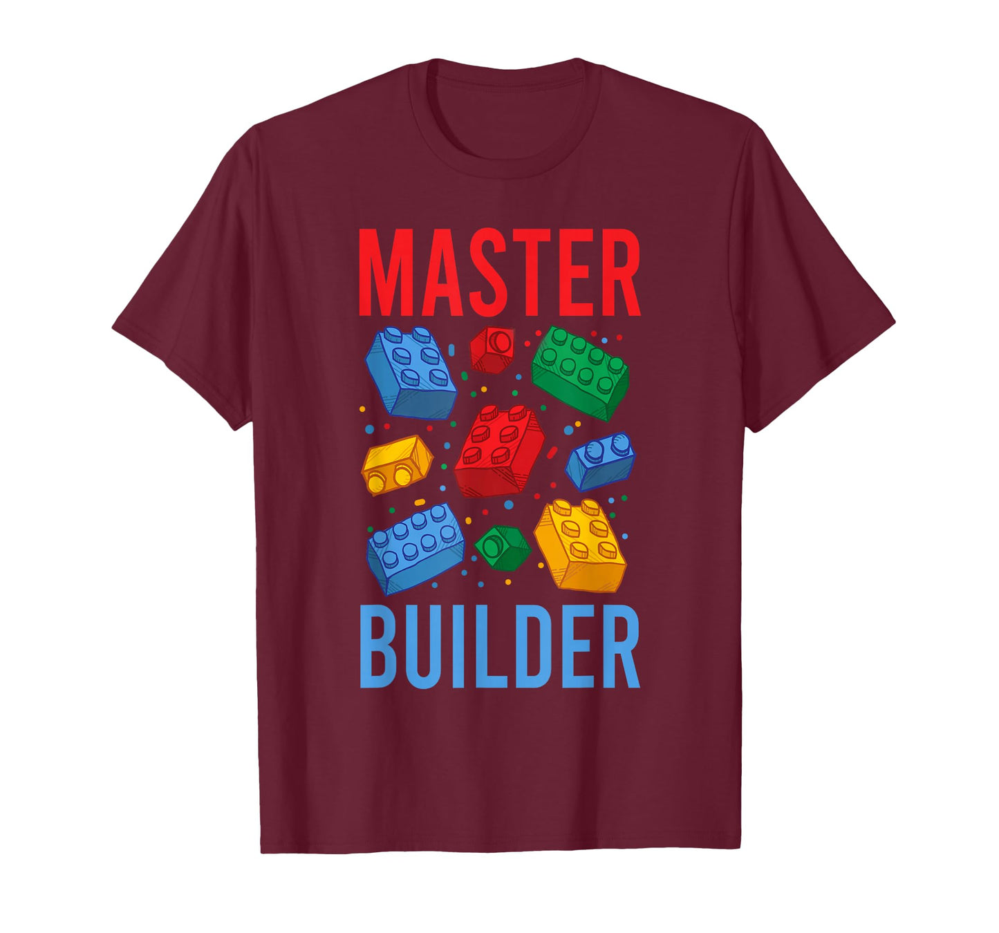 Bricks Master Builder Shirts, Men Women Kids Building Blocks T-Shirt