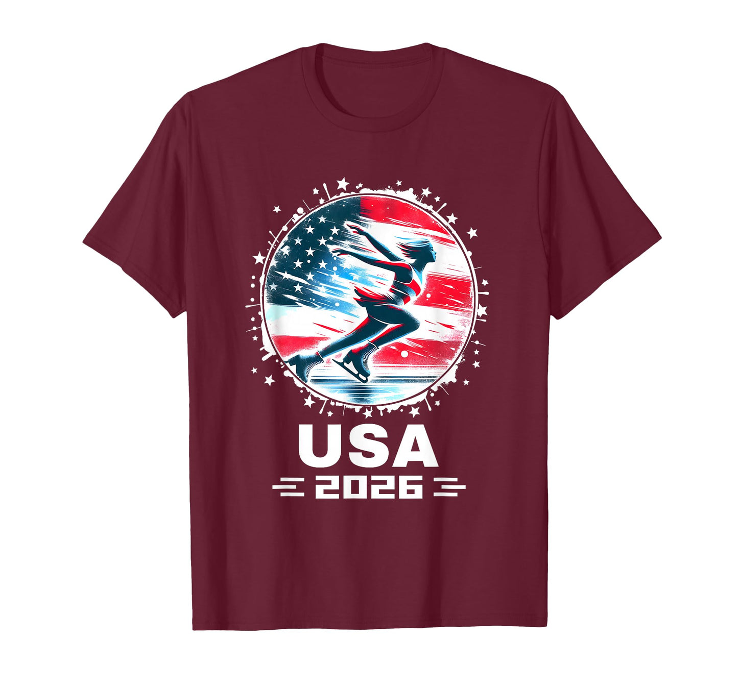 USA Women's Figure Skating Team 2026 Clothing Figure Skating T-Shirt