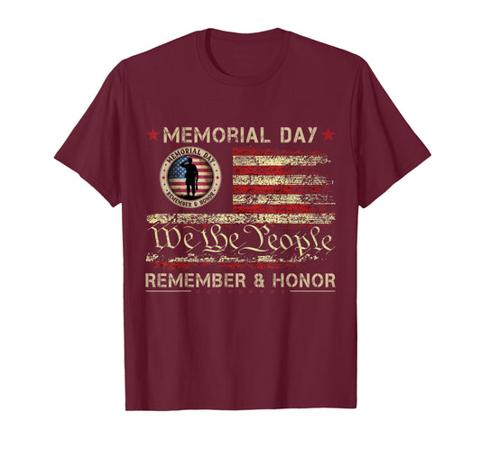 Veterans Day 2025 USA Memorial Day Red Poppy Flower Military T-Shirt