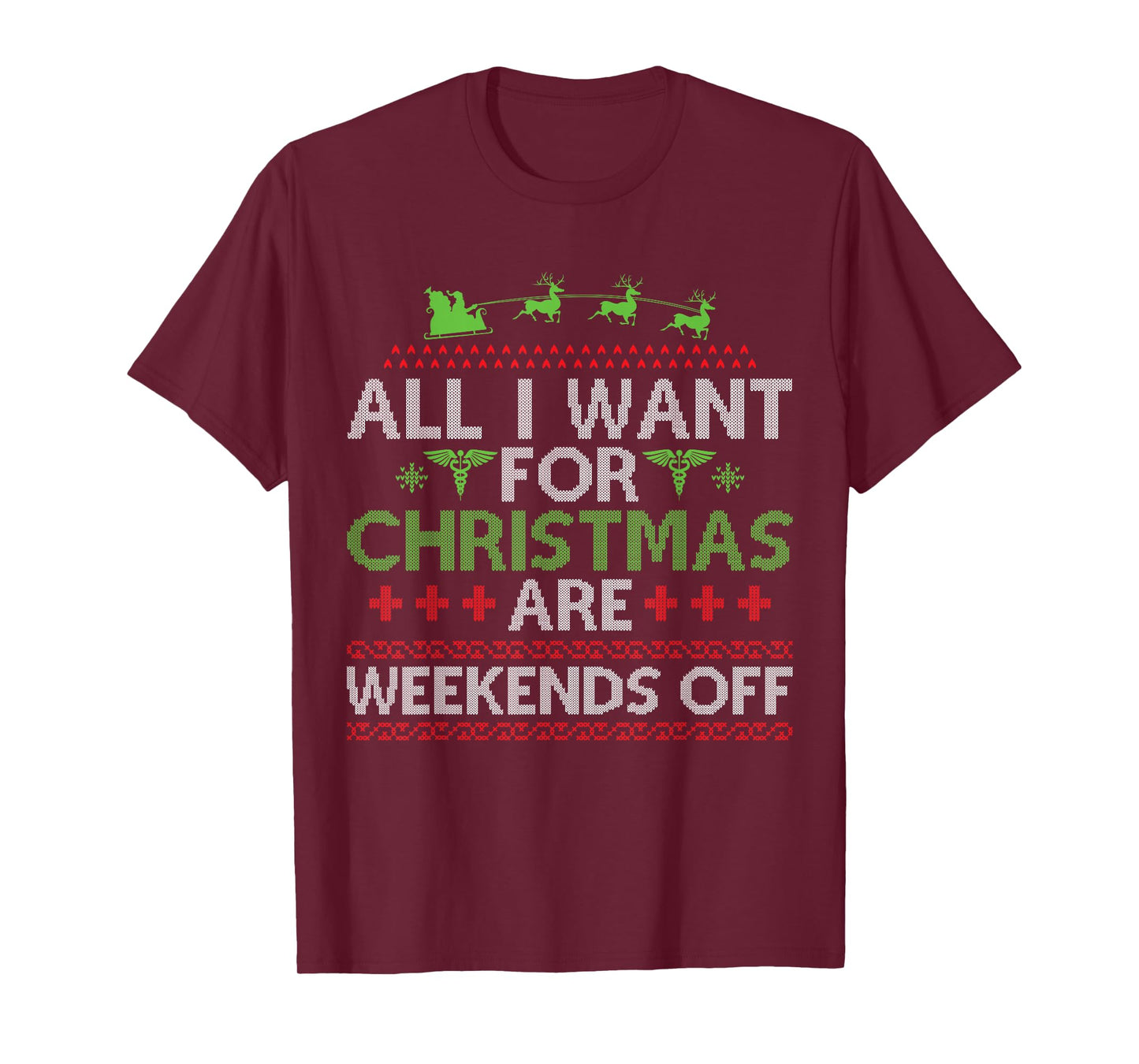 Christmas Santa Nurse Ugly Christmas Sweater T-Shirt