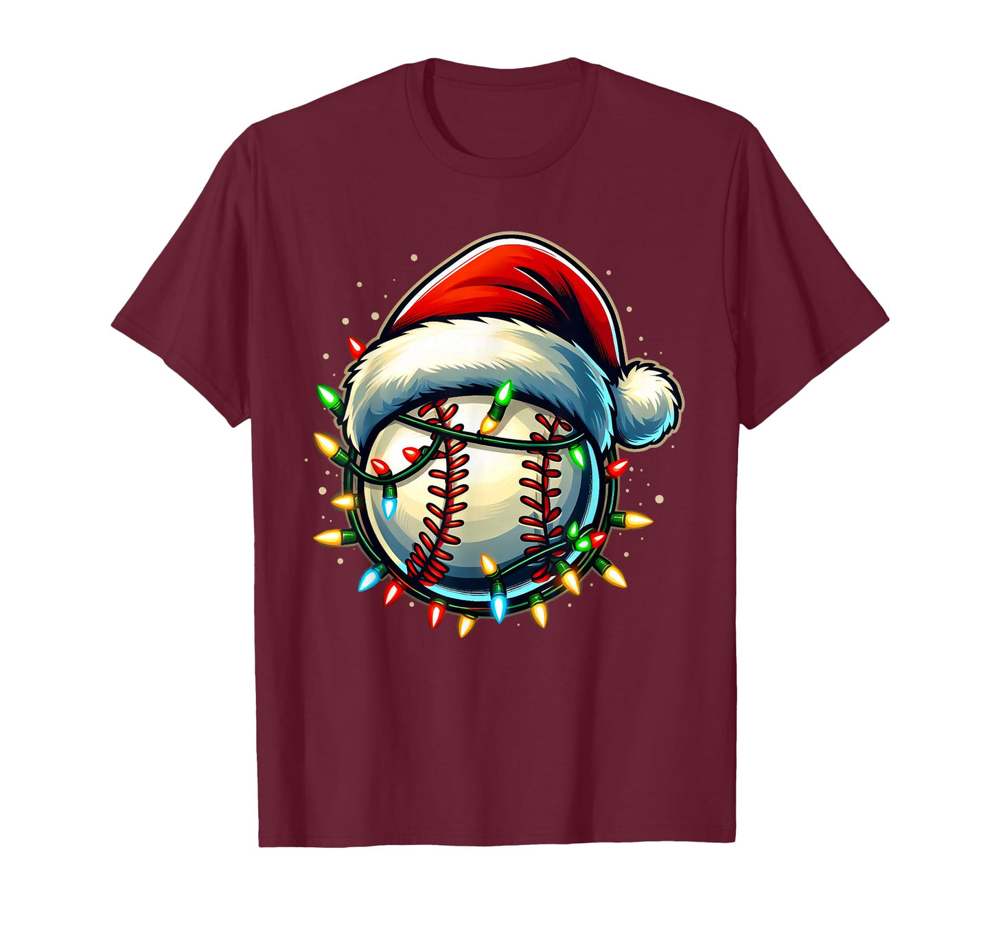 Christmas Baseball Xmas Santa Baseball Lover Boys Girls Kids T-Shirt