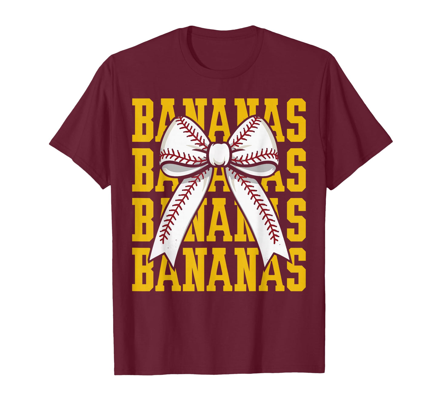 Retro Bananas Last Name Coquette Bow Women Girls Kids T-Shirt