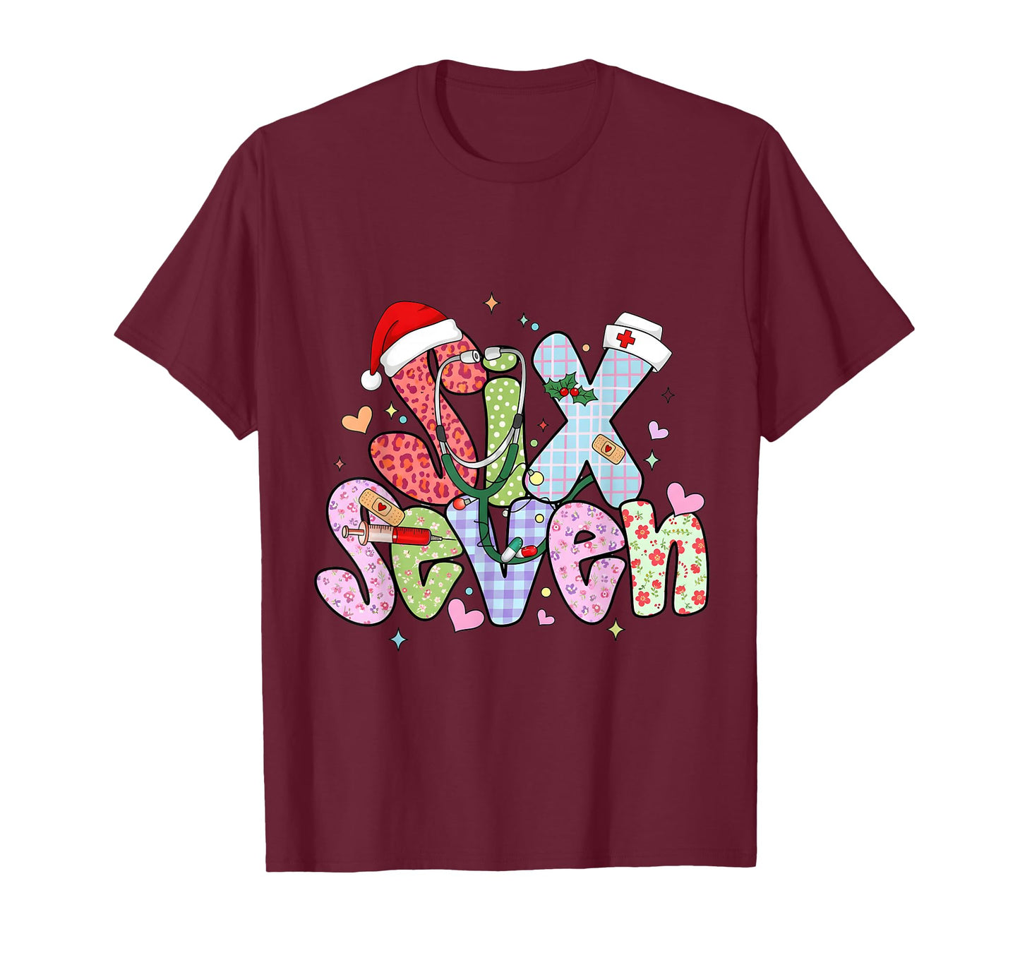 67 Meme six Seven Nurse Christmas Funny Nursing Women Girls T-Shirt