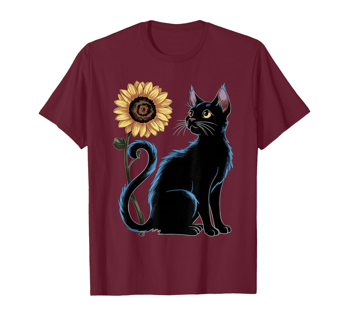 Cat Sunflower Lovers Cat T-Shirt