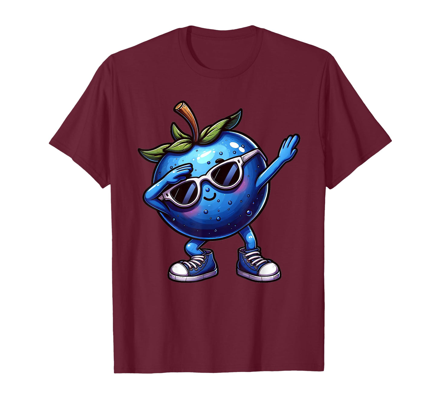 Dabbing Blueberry Funny Blue Blueberry Fruit T-Shirt